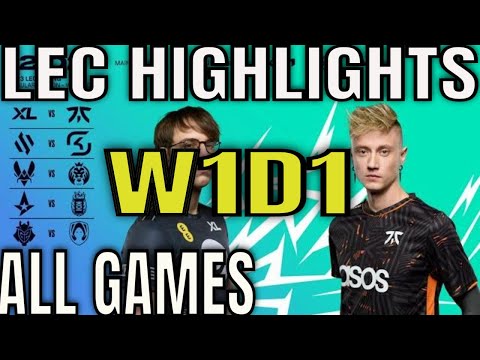 LEC Spring 2023 W1D1 Highlights ALL Games - XL vs FNC, BDS vs SK, VIT vs MAD, AST vs KOI, G2 vs TH