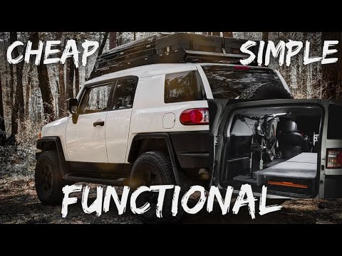 My Basic Stealth Car Camping & MTB Setup // Full Build // Toyota FJ Cruiser - Trail Teams