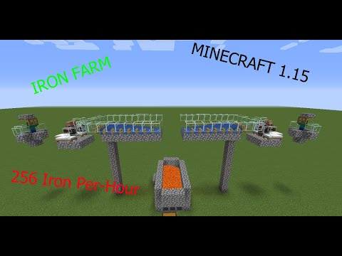Minecraft : 1.15 (Easy Iron Farm ) Tutorial Video