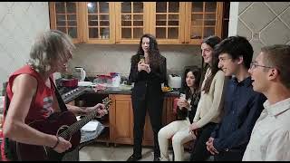 Alex and the youth at the Climate Restoration Villa