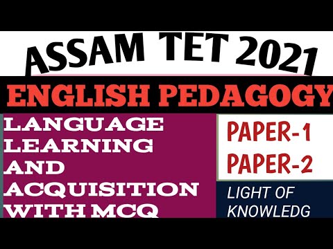 ENGLISH PEDAGOGY# MCQ WITH LANGUAGE LEARNING AND ACQUISITION