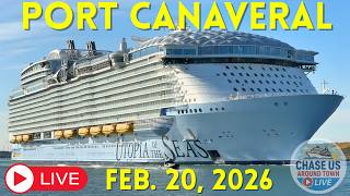 LIVE: Watching the Cruise Ships Leaving Port Canaveral LIVE! (Feb. 20, 2026)