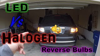 Led vs Halogen reverse lights Install on acadia