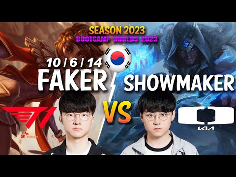 T1 Faker vs DK Showmaker - Faker TALIYAH vs Showmaker SYLAS Mid - Patch 13.19 KR Ranked