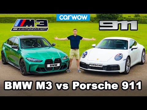Nuevo BMW M3 vs Porsche 911 –  ¡reseña con frenado de 0-100 km/h!