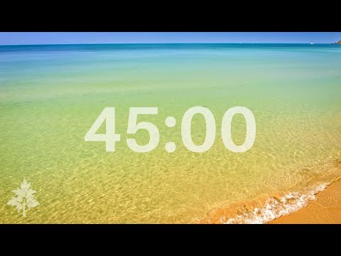 ⏳ 45 Minute Timer with Tranquil Seascape Background • no Music