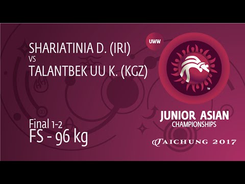 GOLD FS - 96 kg: D. SHARIATINIA (IRI) df. K. TALANTBEK UU (KGZ) by TF, 10-0