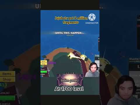 Bro got 2 million fragments at 1700 level! Jujubotv ☠️💀. #bloxfruits #jujubotv #ytshort #viralshort💀