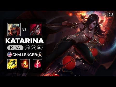 KatEvolved Katarina Mid vs Zed - NA Challenger - Season 12 Patch 12.2