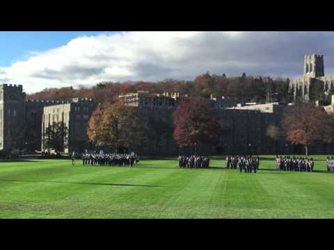 The West Point Band plays La Marseillaise in honor of those who perished in the Paris attacks