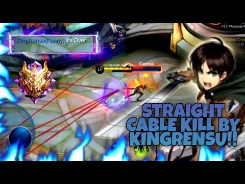 THE MOST SATISFYING  STRAIGHT CABLE KILL BY KINGRENSU!! ⚡| SUPER AGGRESSIVE FANNY MONTAGE!! 🔥| MLBB
