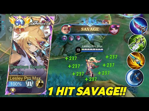 LESLEY 1 HIT SAVAGE IS BACK! LESLEY BEST BUILD AND EMBLEM 2025!| LESLEY BUILD TOP GLOBAL - MLBB