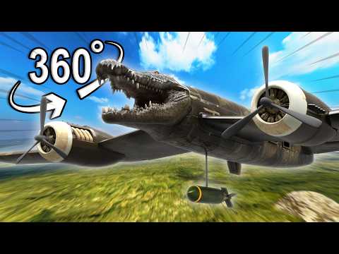 Bombardiro Crocodilo : Watch out for the bomb! 🐊✈️ | VR 360°