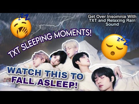 Try Not To Fall Asleep w/ TXT Sleeping, Sleepy, and Yawning Moments! (+ relaxing rain sound)
