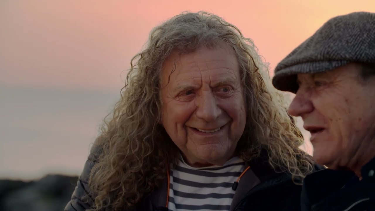 Brian Johnson & Robert Plant share a gorgeous sunset on a beach in Wales - YouTube