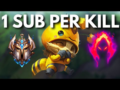 1 sub per Kill Dark Harvest game in Master! [Teemo vs Jayce]