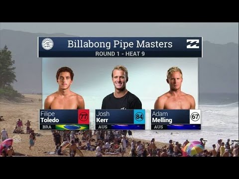 Toledo vs. Kerr vs Melling - Round One, Heat 9 - 2016 Billabong Pipe Masters