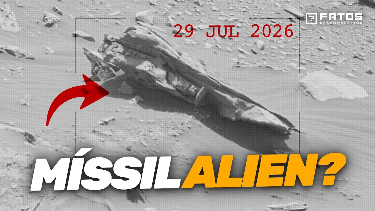 Míssil alienígena encontrado em Marte!? Objeto misterioso em foto da NASA incendeia a internet…