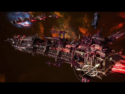 World Eaters vs Imperial Navy - Skalgrim Mod - Massive Battle - Battlefleet Gothic Armada 2