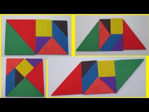 Let's Learn to Make Geometric Shapes with Tangram Video Tutorial for School Kids