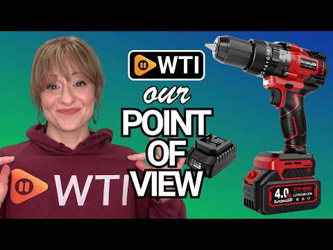 21V Cordless Hammer Drill - 1151In-lbs High Torque Brushless Drill Set w/ 1/2"" Metal Chuck & 20+3 Clutch & 4.0Ah Battery & Case - Power Drills for Home Wood Metal Brick Lightweight-Concrete - WTI product video review