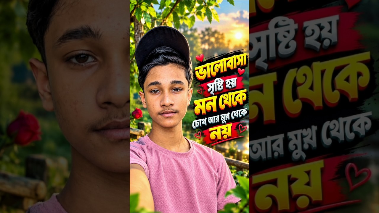 ভালোবাসা সৃষ্টি হয় মন থেকে, চোখ আর মুখ থেকে নয়। ❤️😅 #shorts #sadlovestory #trending #explore #love