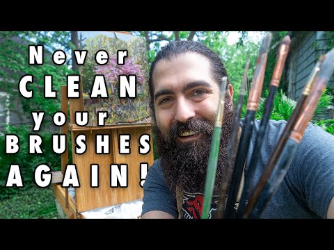 Never CLEAN Oil Paint Brushes AGAIN! | Plein Air Oil Painting Art Vlog