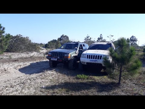 De Grand Cherokee WJ na MArcação da Trilha de Atlântida Sul / RS