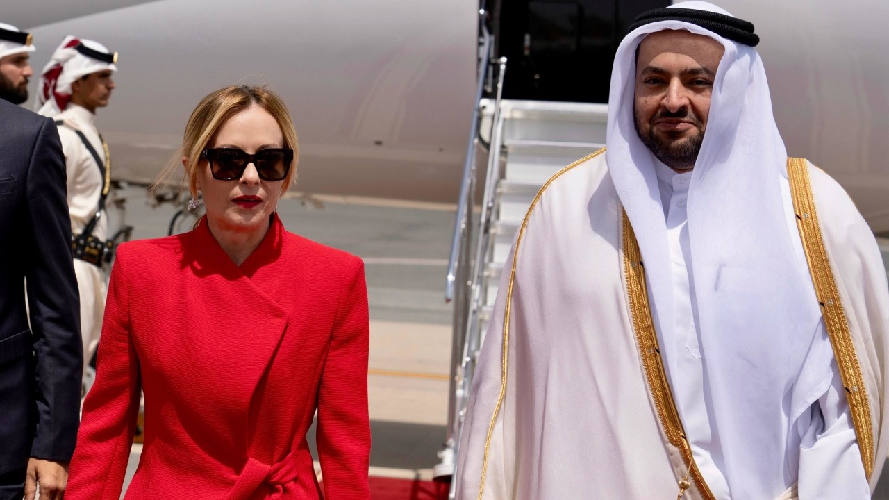 GIORGIA MELONI ARRIVA IN DOHA