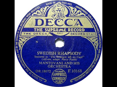 UK New Entry 1953 (59) Mantovani & His Orchestra - Swedish Rhapsody