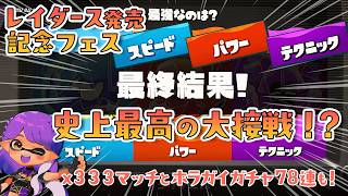 レイダースへの伏線？！フェス結果発表＆ホラガイガチャ78連で神引き！？スプラ3史上最高の接戦フェス！激闘の記録まとめ✨【スプラトゥーン3】