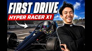 Kalen Chin's first test in a Race Car on track - Hyper Racer X1 at One Raceway