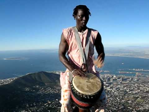 ALA Master Djembe Drummer, Cape Town on Table Mountain