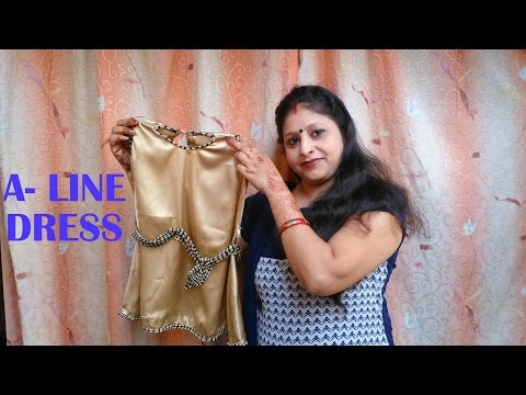 A line dress DIY | A line dress cutting and stitching very easy tutorial part-2 Video