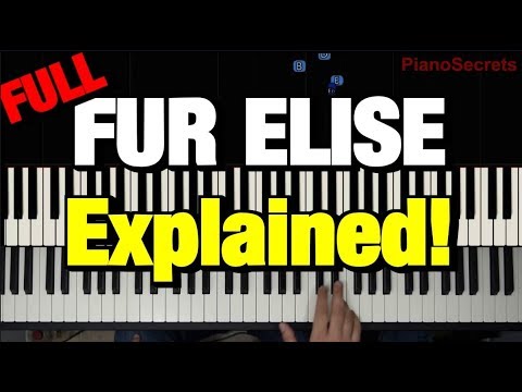 Beethoven - Für Elise - Piano Tutorial (How to Play Lesson) (Complete)