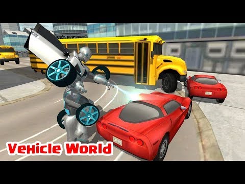 Flying Car Robot Flight Drive Simulator Game Takes you on a adrenaline-filled robot car experience