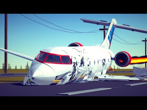 Realistic Fictional Airplane Crashes and Emergency Landings #24 | Besiege