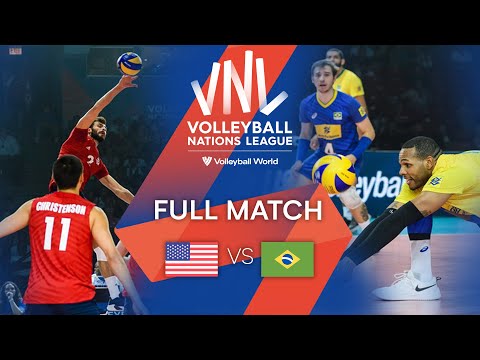 🇺🇸 USA vs. 🇧🇷 BRA - Full Match | Men’s Preliminary Phase Match | VNL 2019
