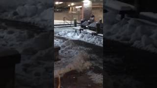 Drunk man in the snow!