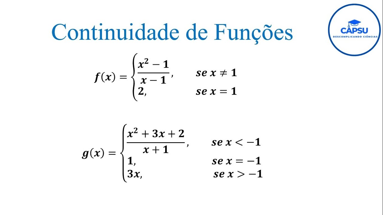 Continuidade de Funções: Conceitos Fundamentais e Exemplos