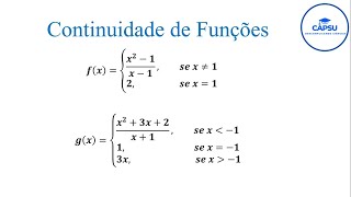 Continuidade de Funções: Conceitos Fundamentais e Exemplos