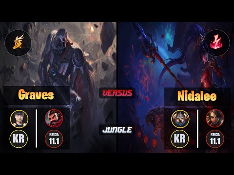 Cuzz GRAVES (Jungle) [Fleet Footwork] VS NIDALEE - Challenger KR Patch 11.1