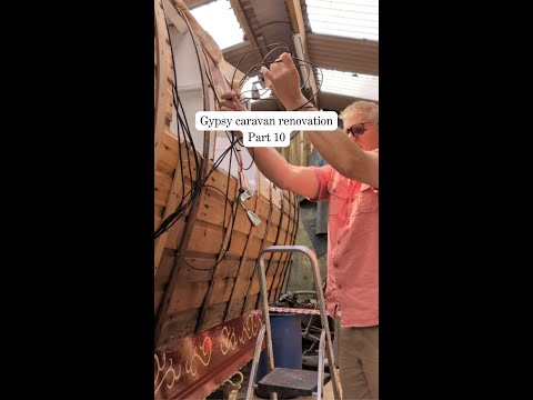 Renovating our vintage #gypsycaravan #vardo - part 10! How do you put a new ceiling in?