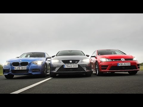 VW Golf R vs. Seat Leon Cupra 280 vs. BMW M135i