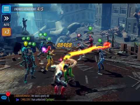 23k baby cyclops first use video MSF Marvel Strike Force