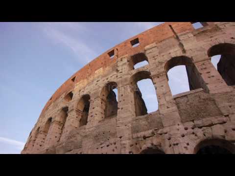 Rome Colosseum Golden Light Stock Footage