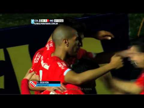 Gol de Vera. Colón 0 - Independiente 1. Fecha 19. Primera División 2015. FPT.