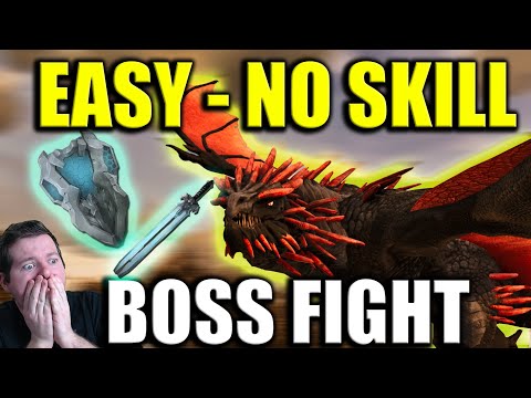 RAGNAROK Solo ALPHA Wyvern BossFight Strategy - EASIEST WIN WITH DEINOSUCHUS | Ark SURVIVAL Ascended