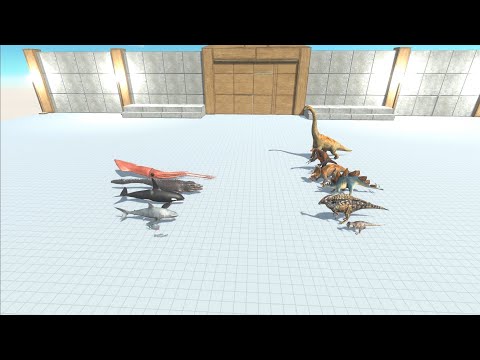 AQUATICS VS HERBIVORE DINOSAURS - ANIMAL REVOLT BATTLE SIMULATOR