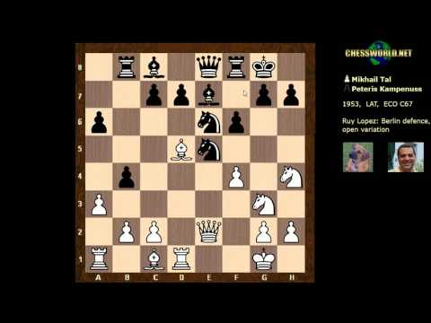 Mikhail Tal vs Peteris Kampenuss : Notable game: URS (1953) : Berlin Defense